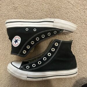 Black high top converse